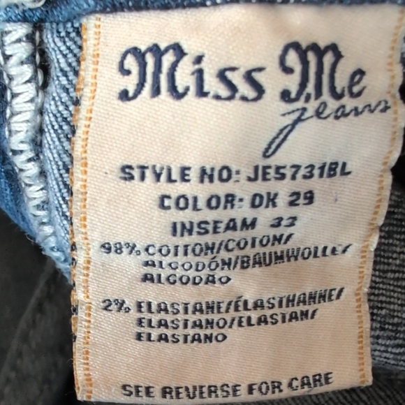 Miss Me Boot Cut Embroidered Women's Low Rise Jeans 25                   M467 - Picture 11 of 11